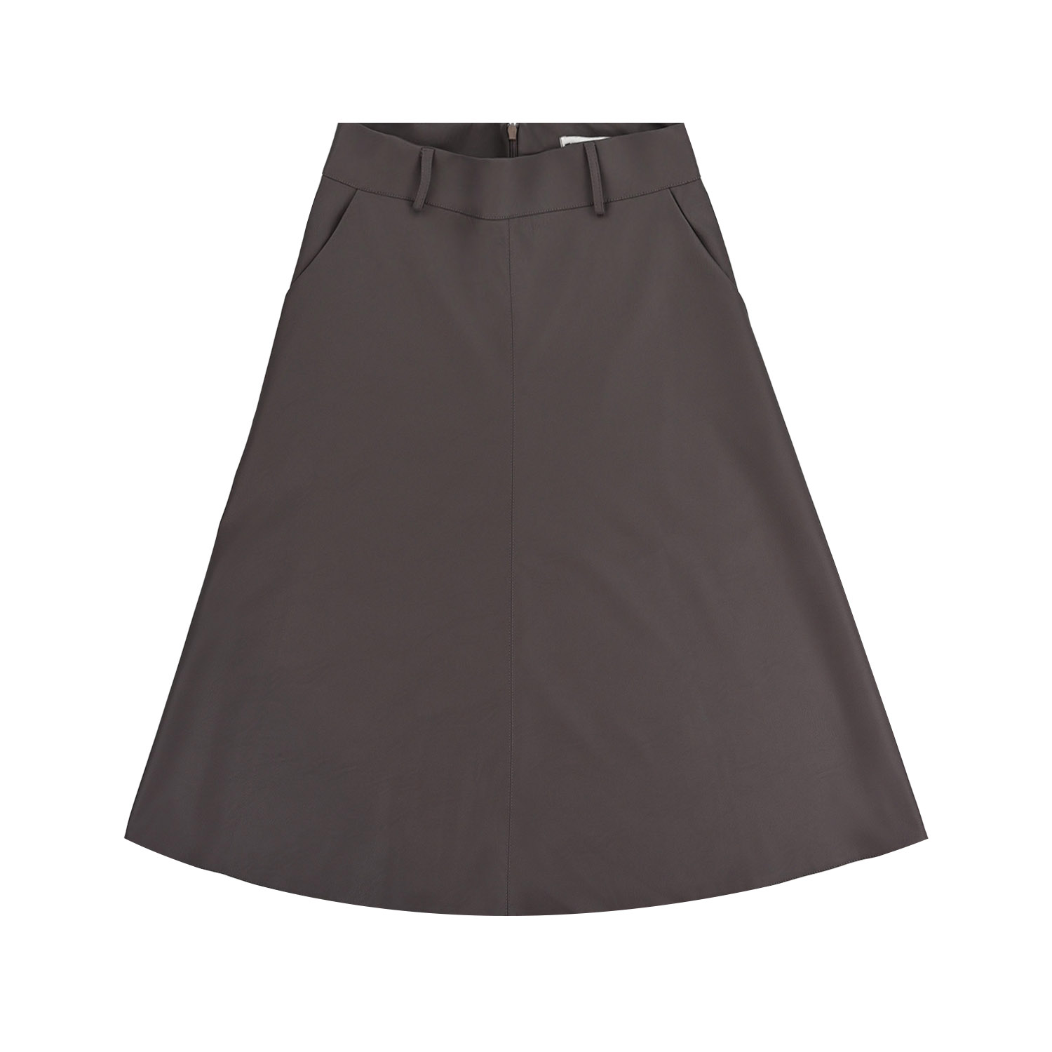 Юбка миди из экокожи