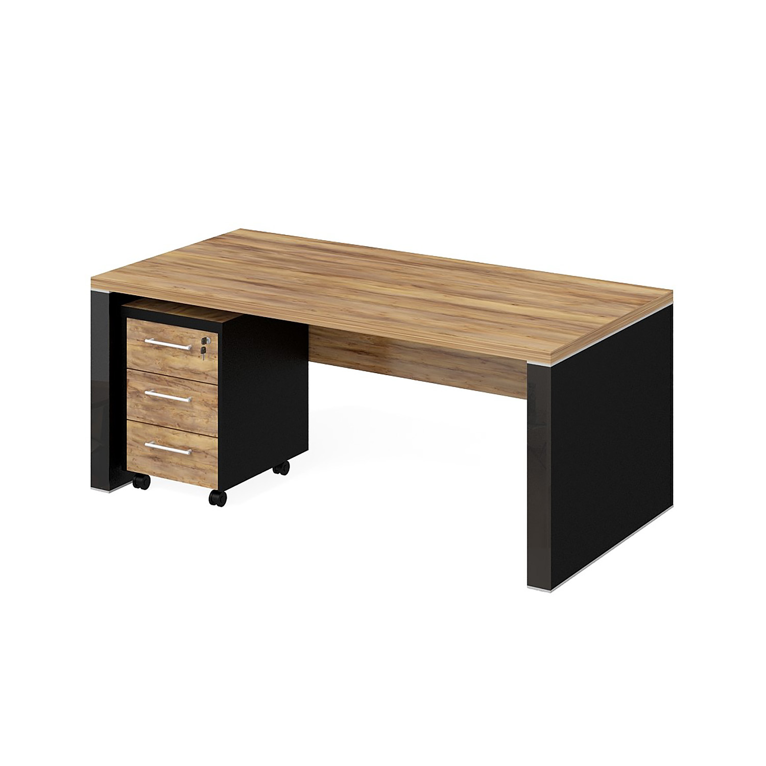 Рабочий стол с мобильной тумбой «Паламент»