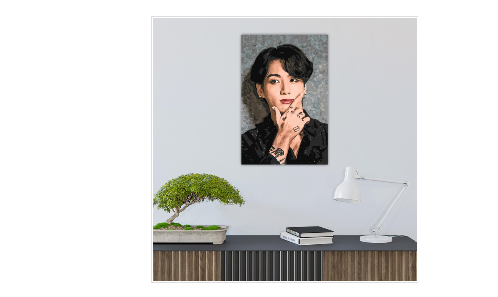 Картина по номерам BTS Чонгук Тату
