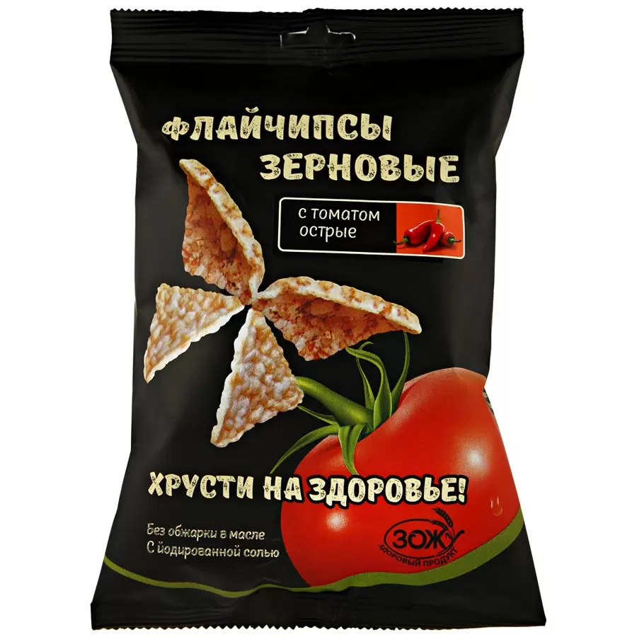 Флайчипсы зерновые с томатом острые