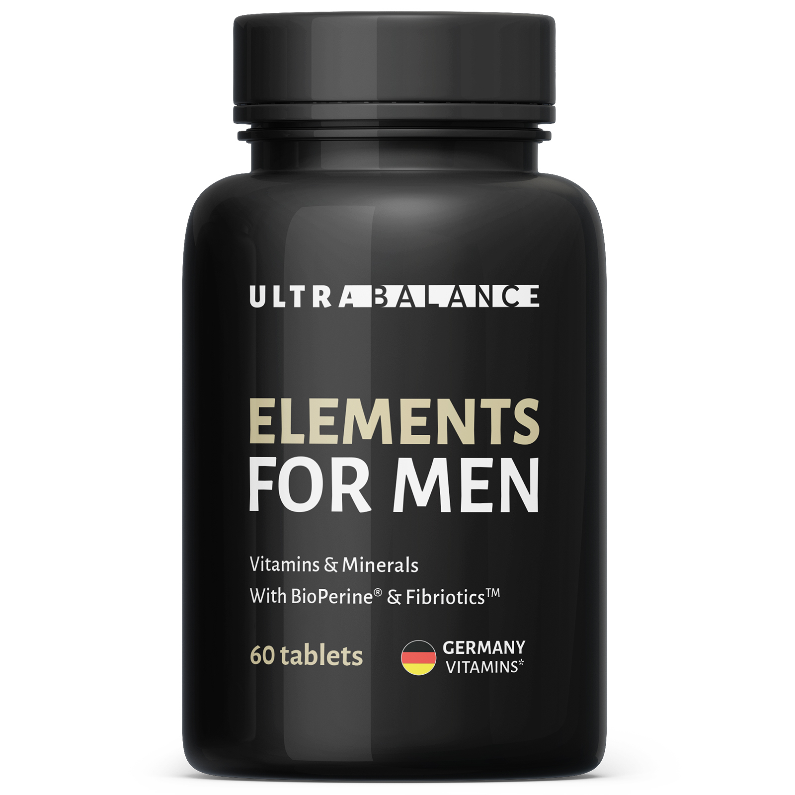 Мультивитамины для мужчин, комплекс витаминов и минералов взрослым, ELEMENTS FOR MEN PREMIUM WITH BIOPERINE & FIBRIOTICS