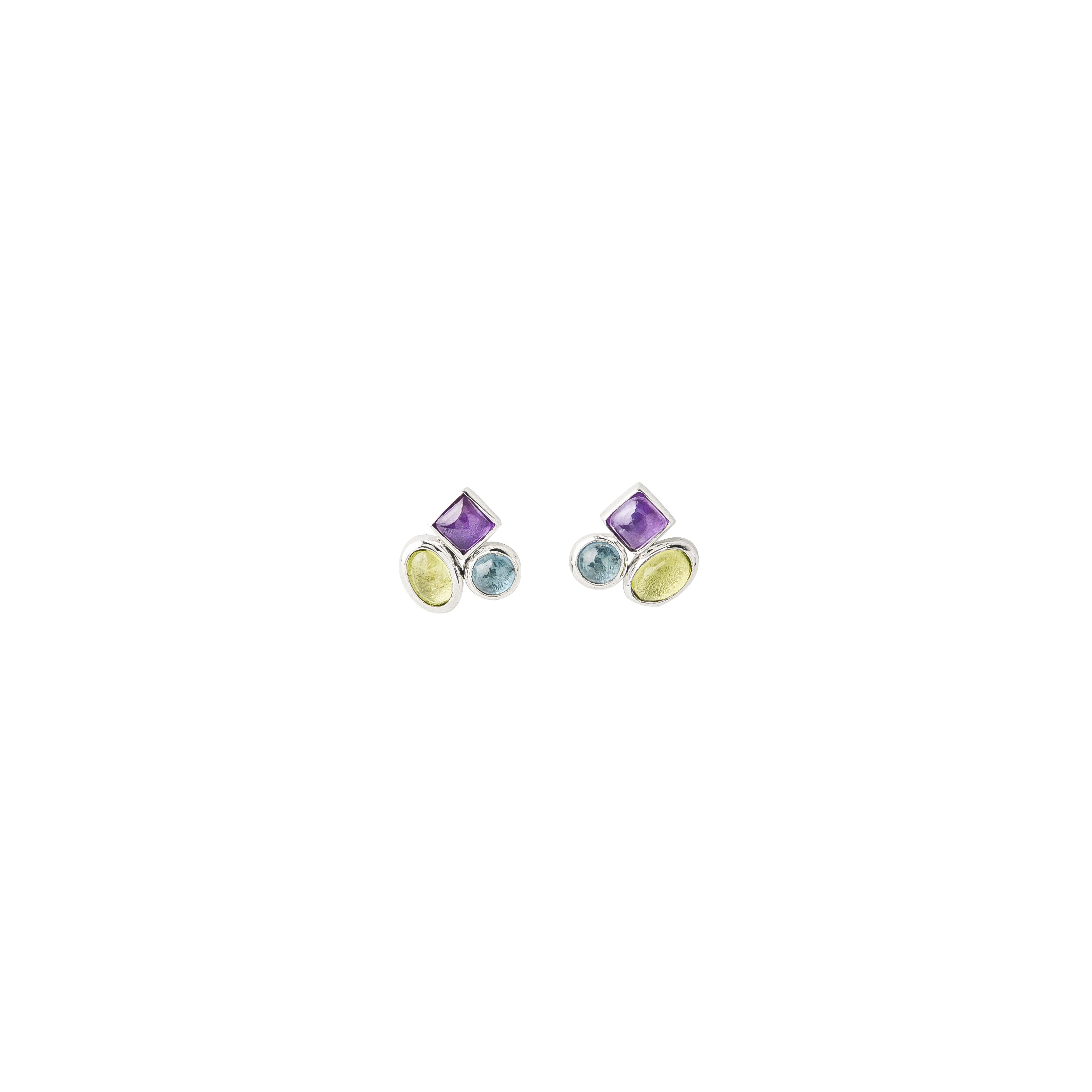 Серьги три камня JEWEL