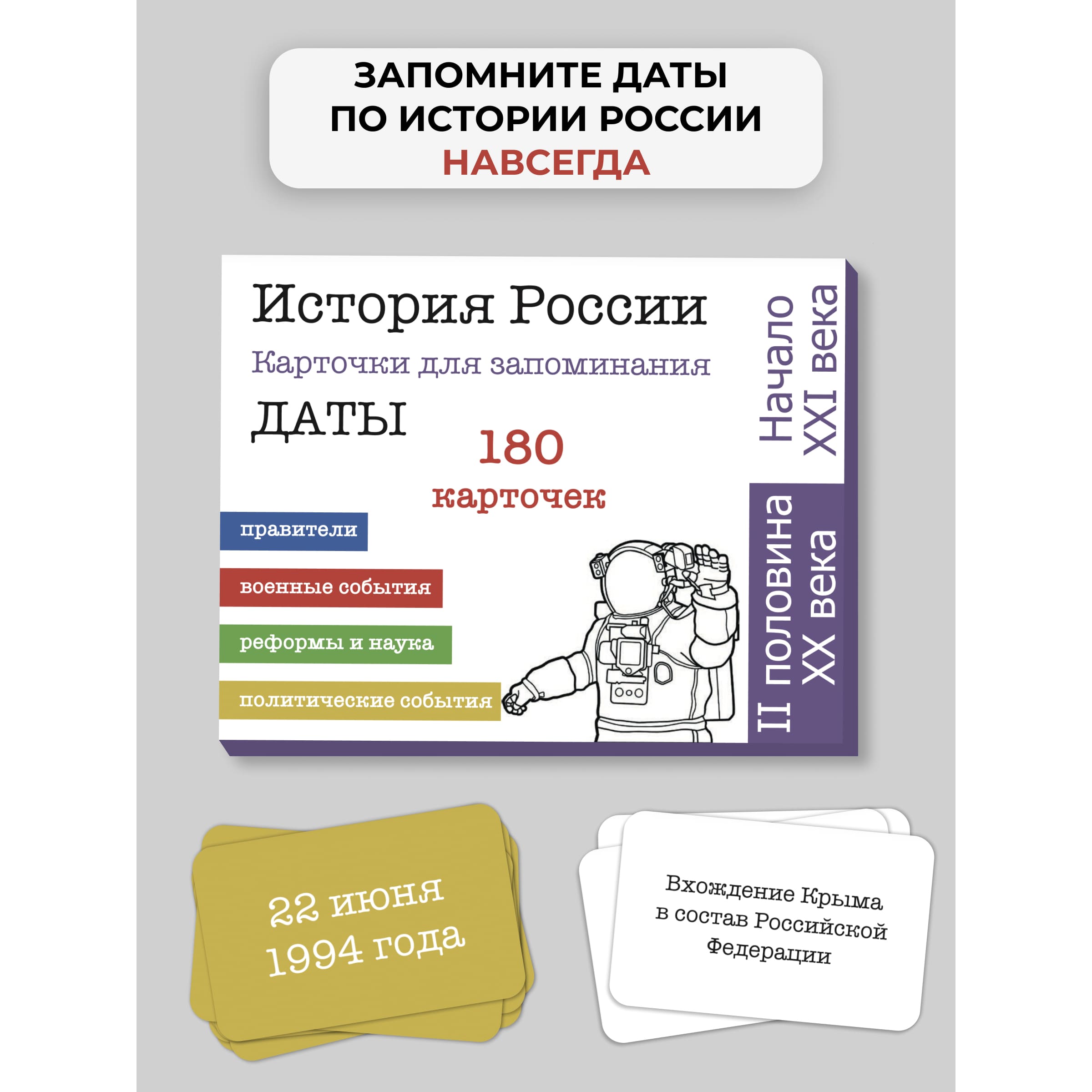 Карточки по истории России 180 штук. ЕГЭ 2 половина 20 в. — Сделано в  Москве — Сделано в Москве