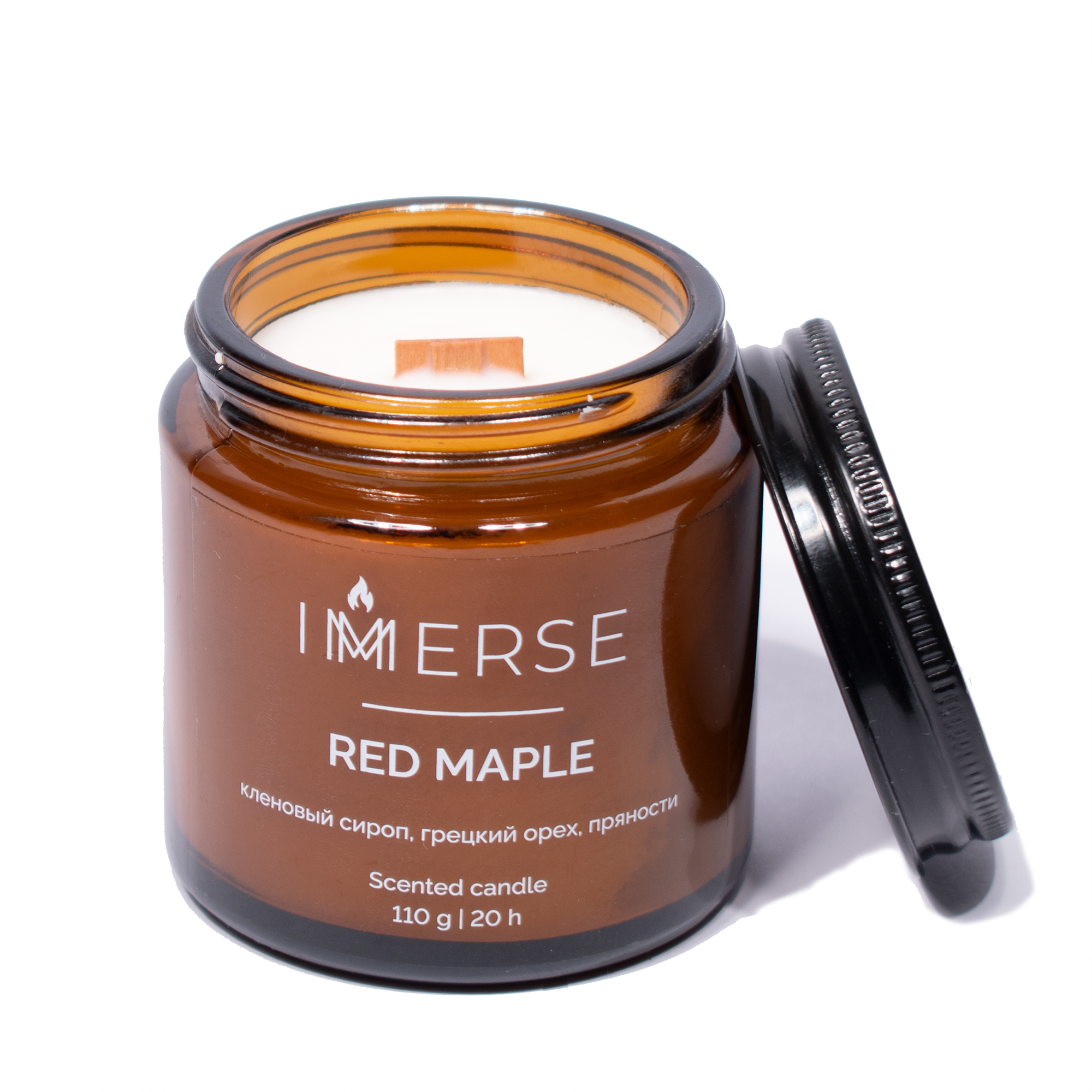 Ароматическая свеча RED MAPLE, кленовый сироп, грецкий орех, пряности