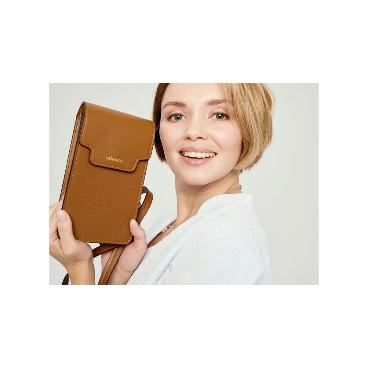 Сумка FERO из 100% кожи кактуса, коричневая