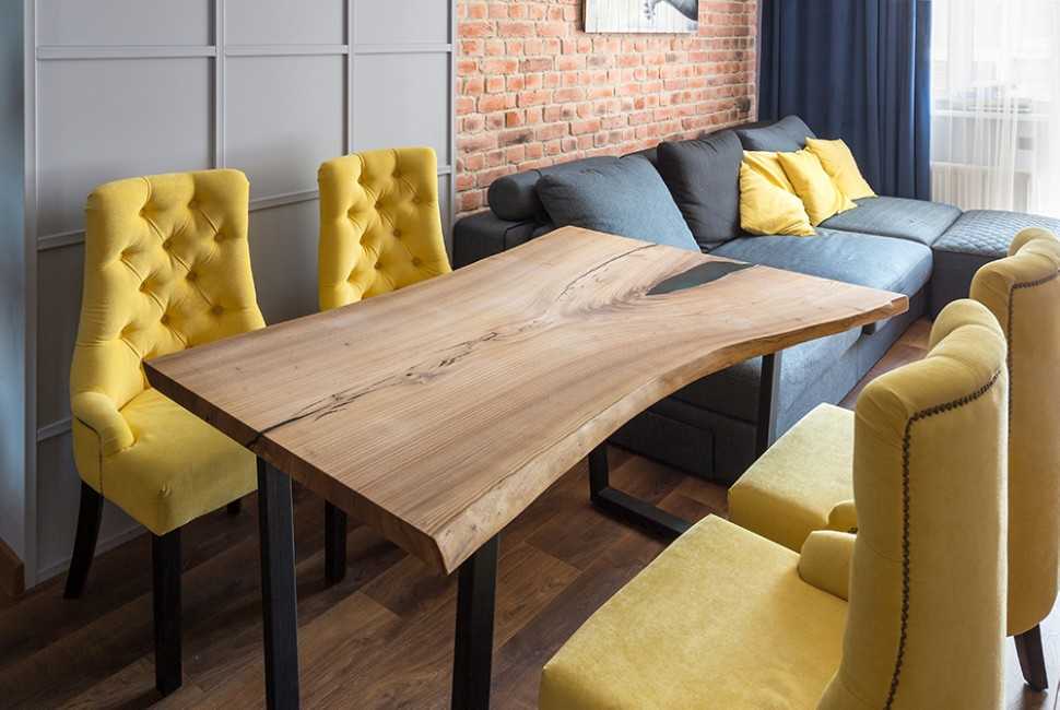 Стол обеденный со смолой «Лео»