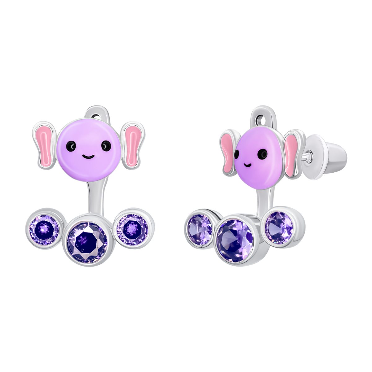 Детские серебряные серьги «LIL ухоног Umi Magic seven»/Серьги джекеты