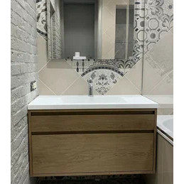 Тумба под раковину в шпоне дуба