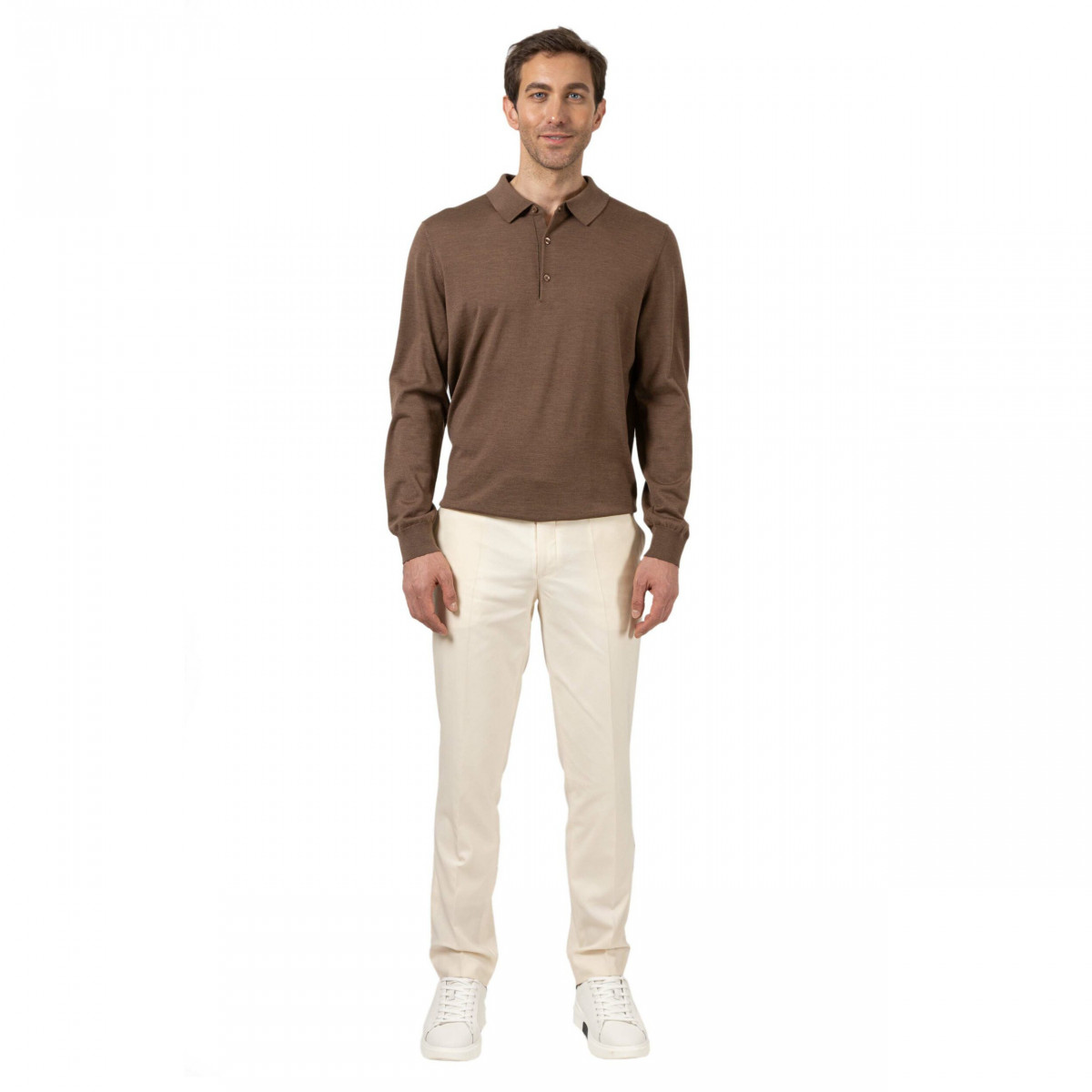 Поло с длинным рукавом мужское
