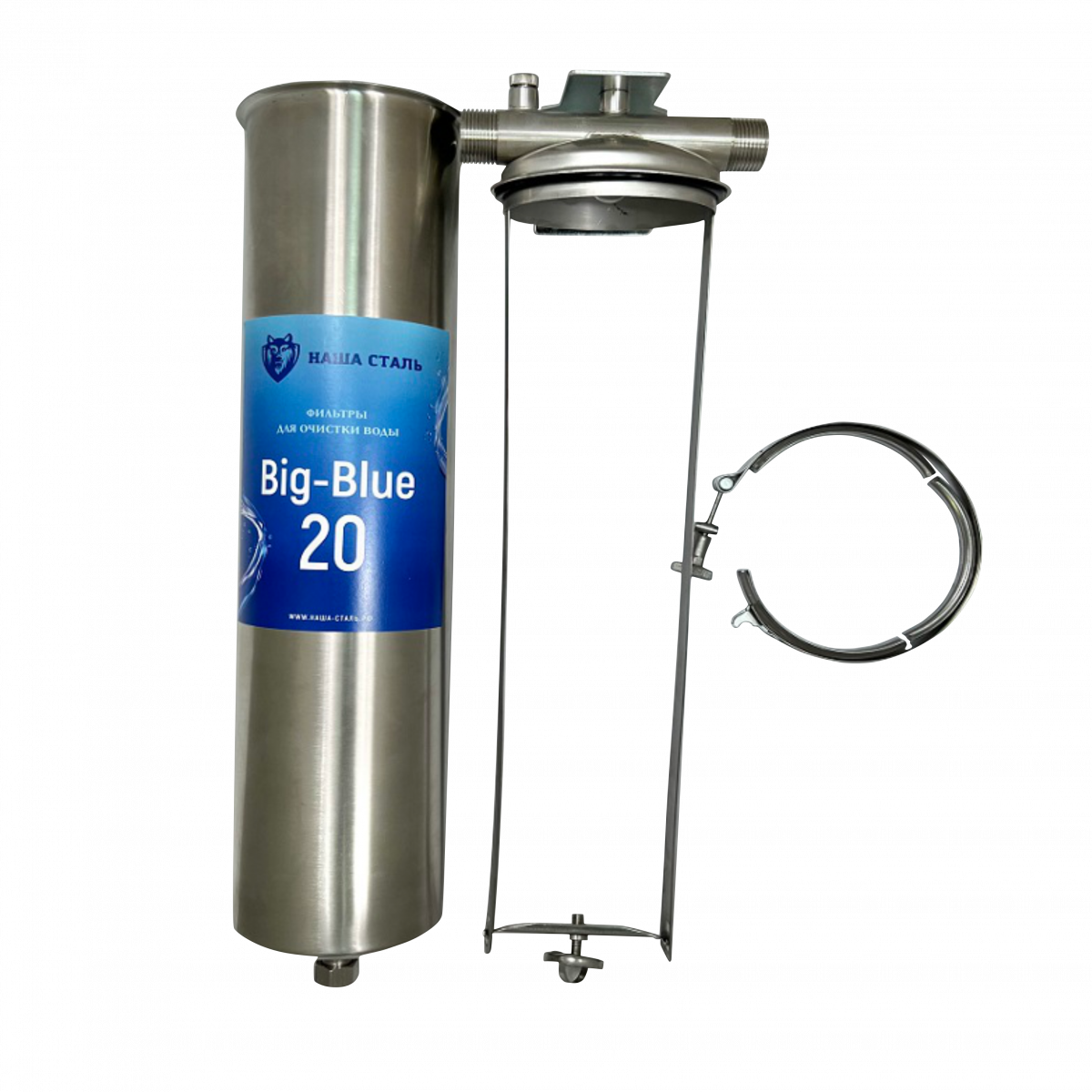 Корпус фильтра магистрального (проточного) НАША СТАЛЬ Big-Blue 20