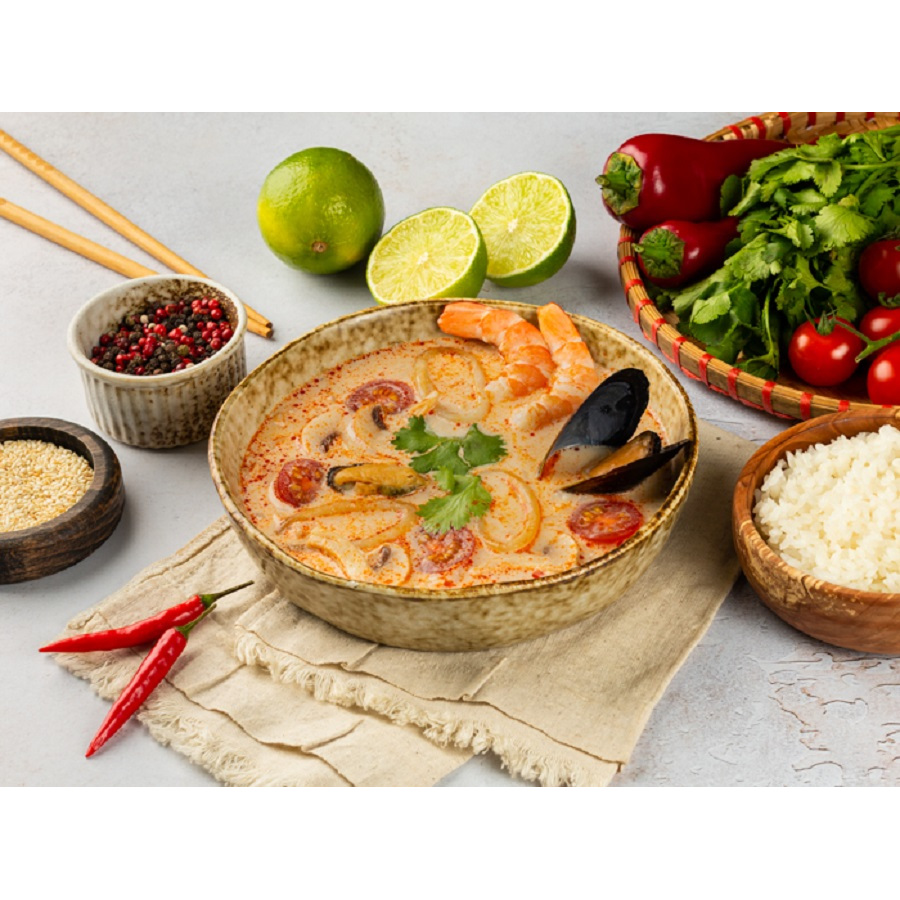 Суп Том Ям Кунг с морепродуктами