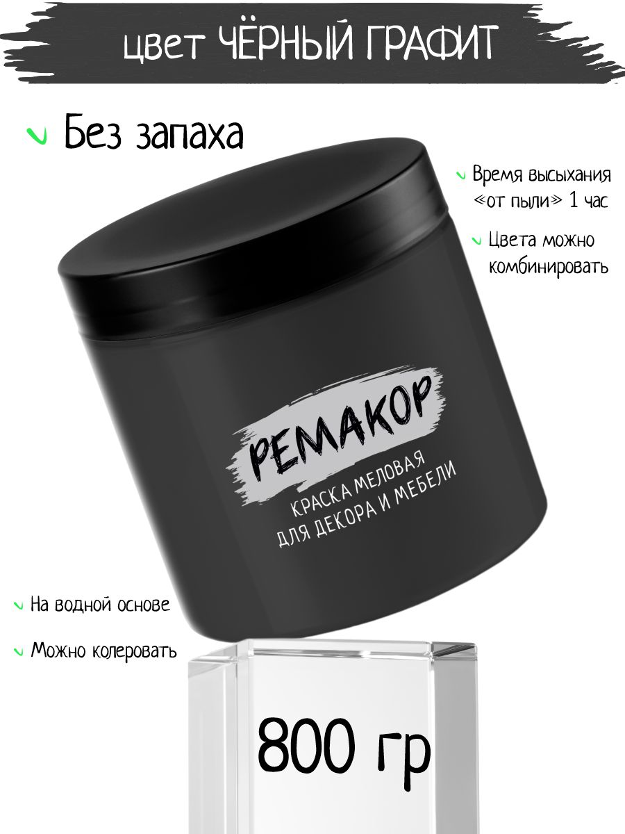 Краска меловая, для интерьера и мебели, без запаха, матовая