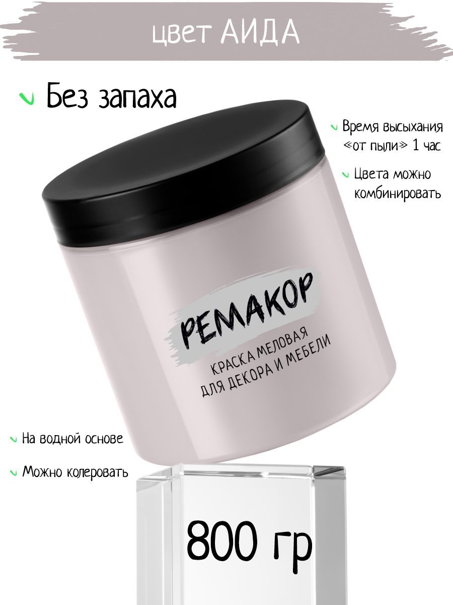 Краска меловая, для интерьера и мебели, без запаха, матовая
