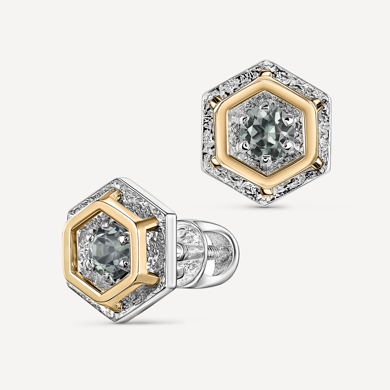 Серьги Double