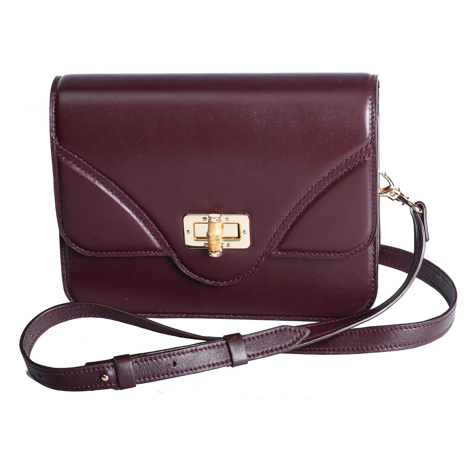 Сумка через плечо бордо