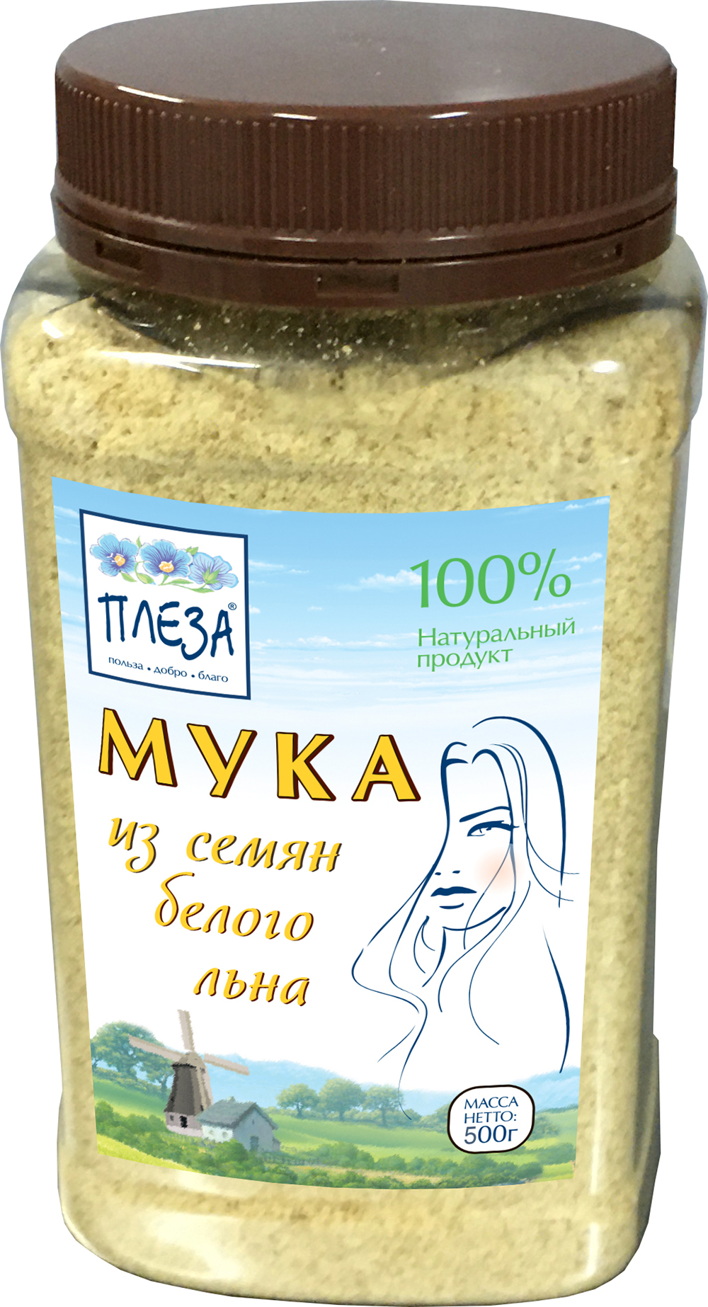Мука из семян белого льная безглютеновая 500 г