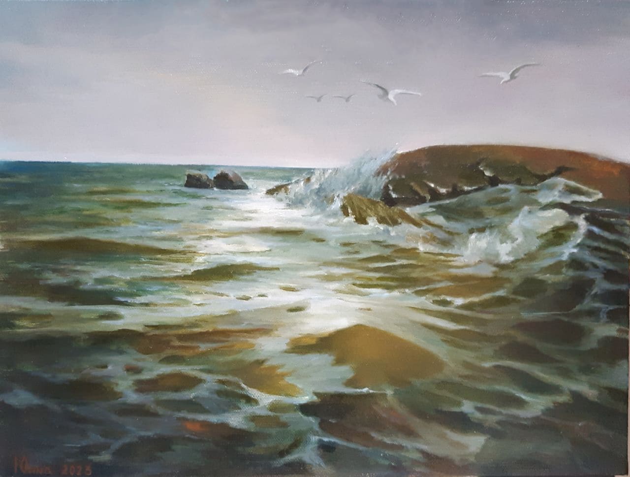 Картина маслом "Море"