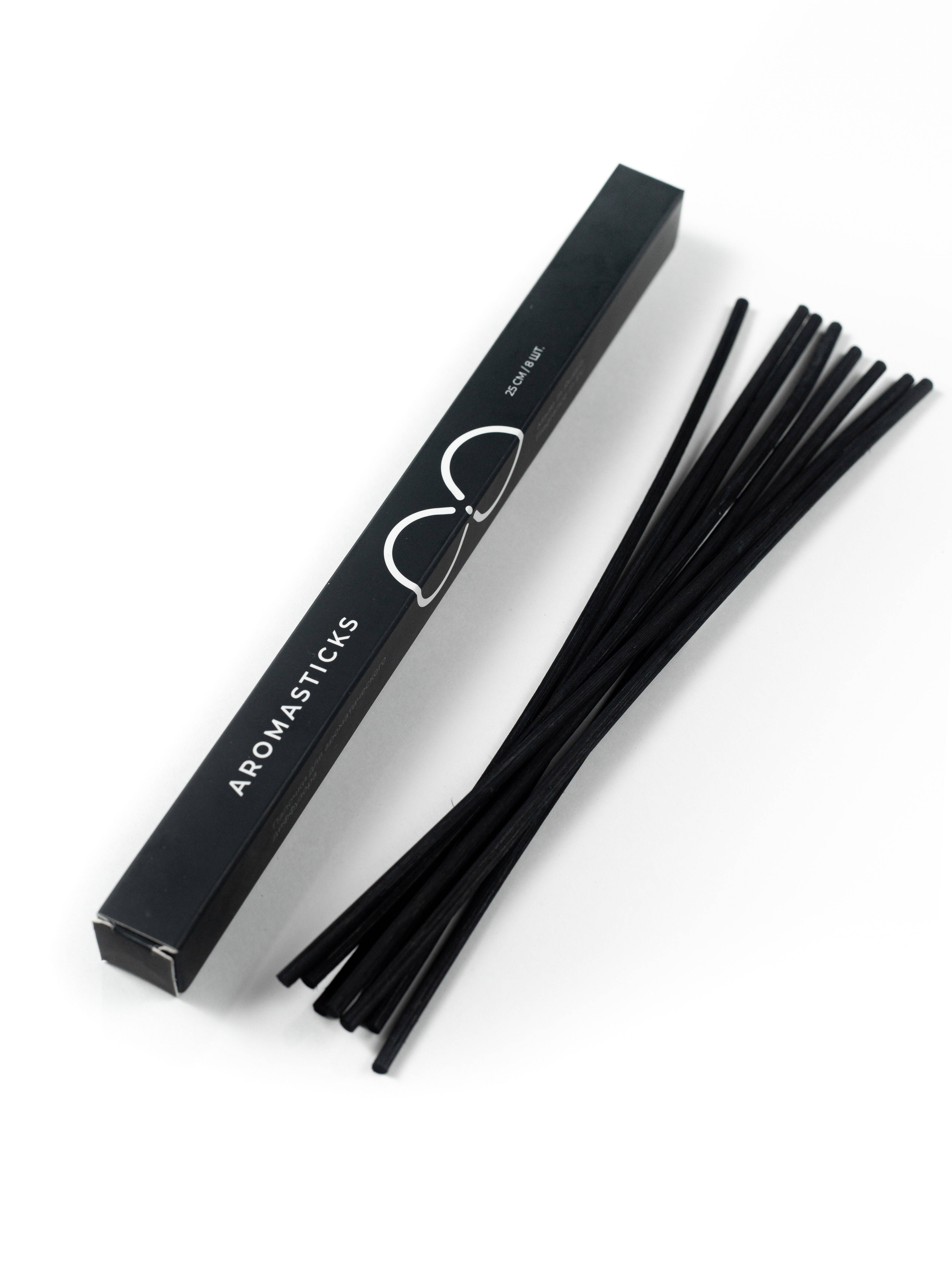 Палочки черные хлопковые для диффузора 20 см СОВА STICK 8 шт