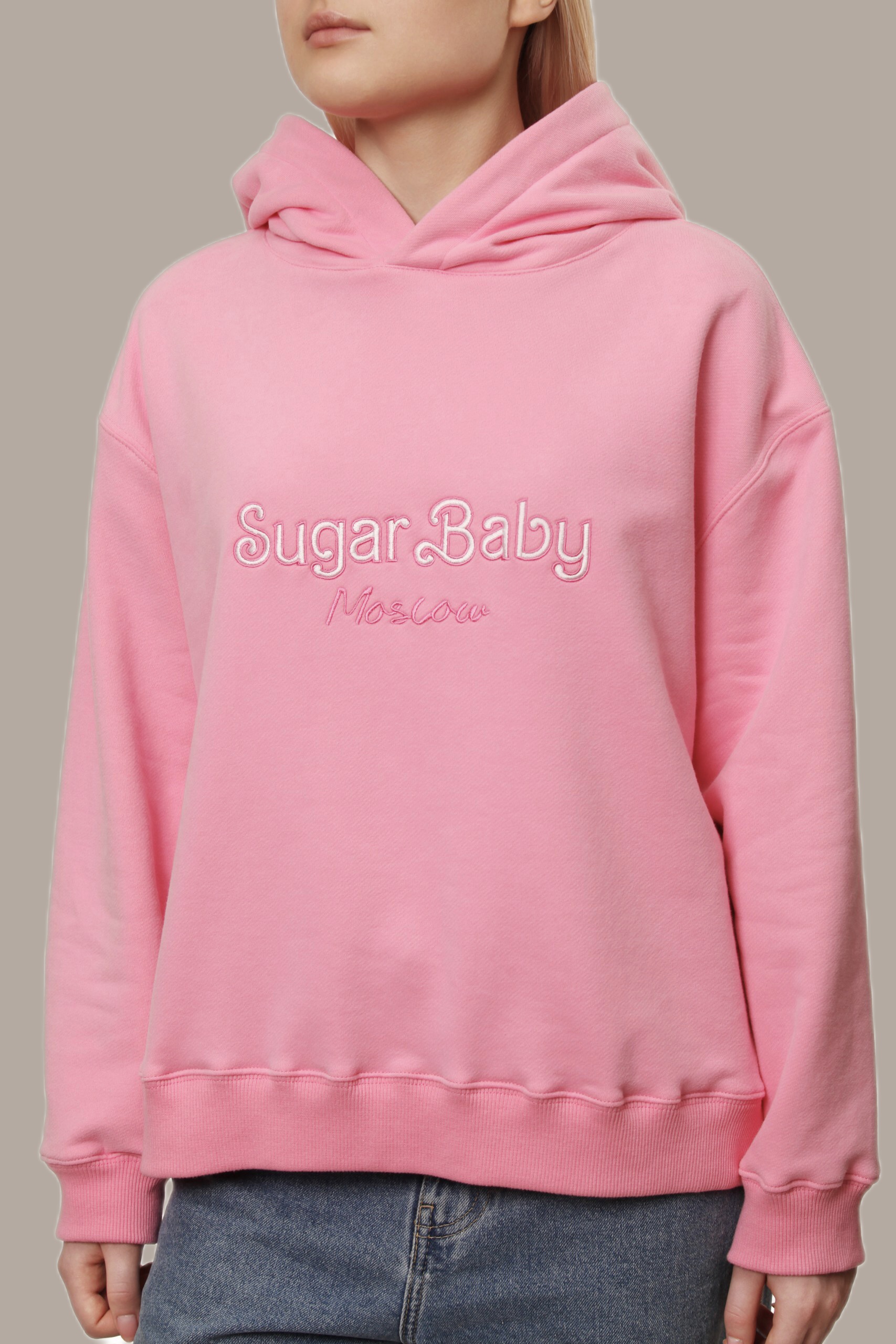 Худи розовое оверсайз Barbie