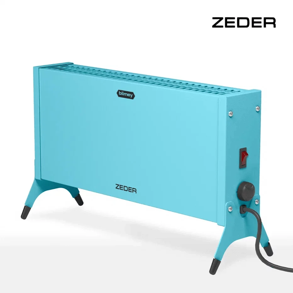 Конвектор электрический ZEDER 10MX-12 BLUE серия Blimey