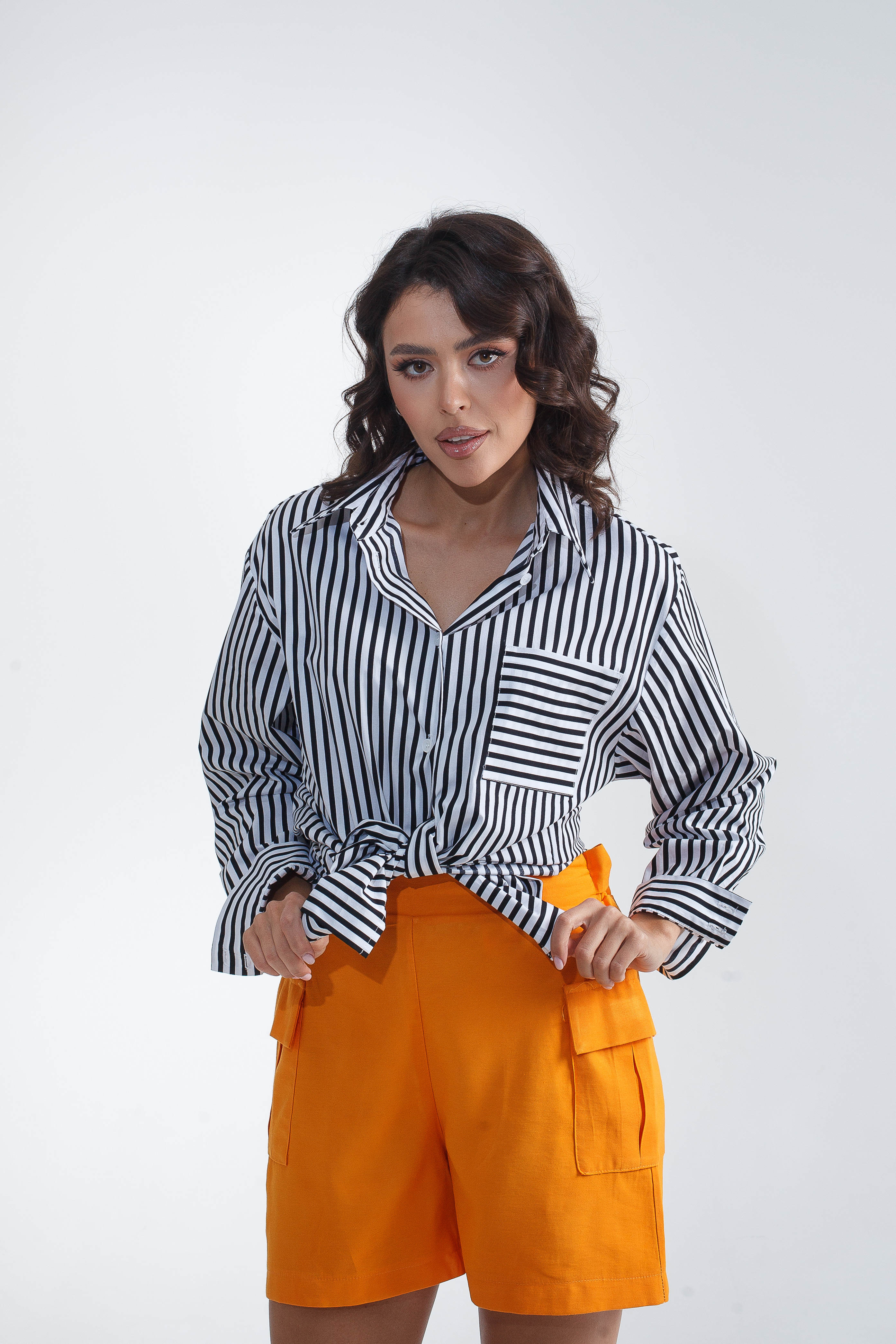Рубашка женская oversize на пуговицах из хлопка, стиль OLD MONEY