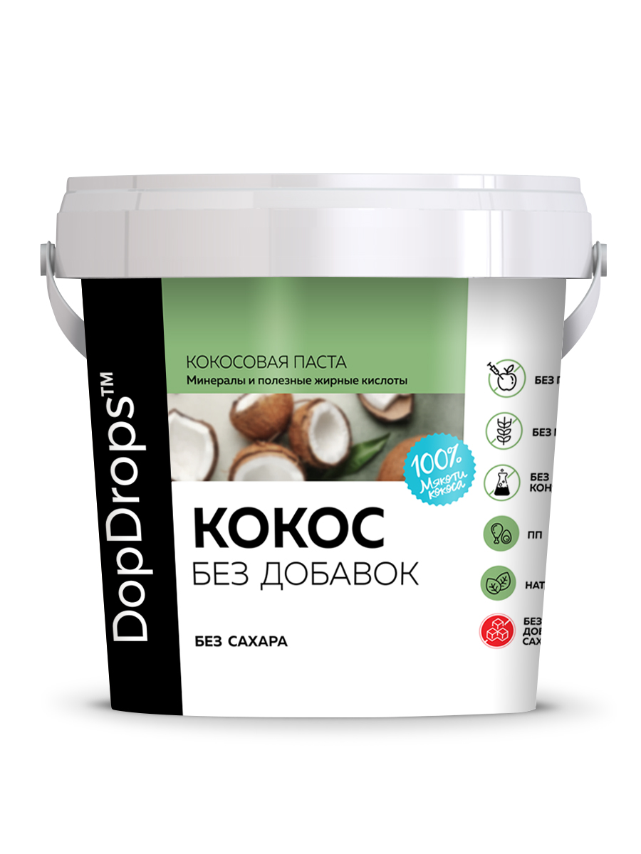 Кокосовая паста DopDrops урбеч без сахара 1000 г