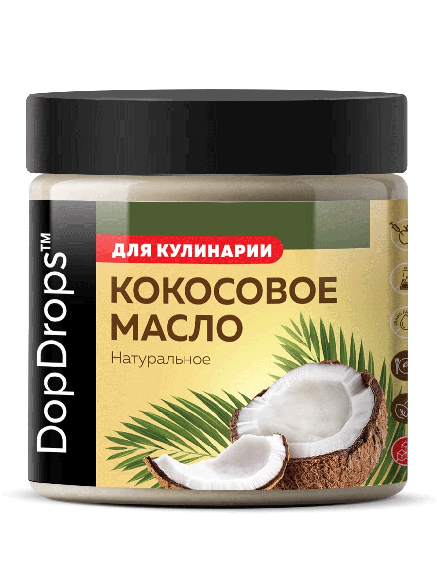 Кокосовое масло DopDrops пищевое 500 мл