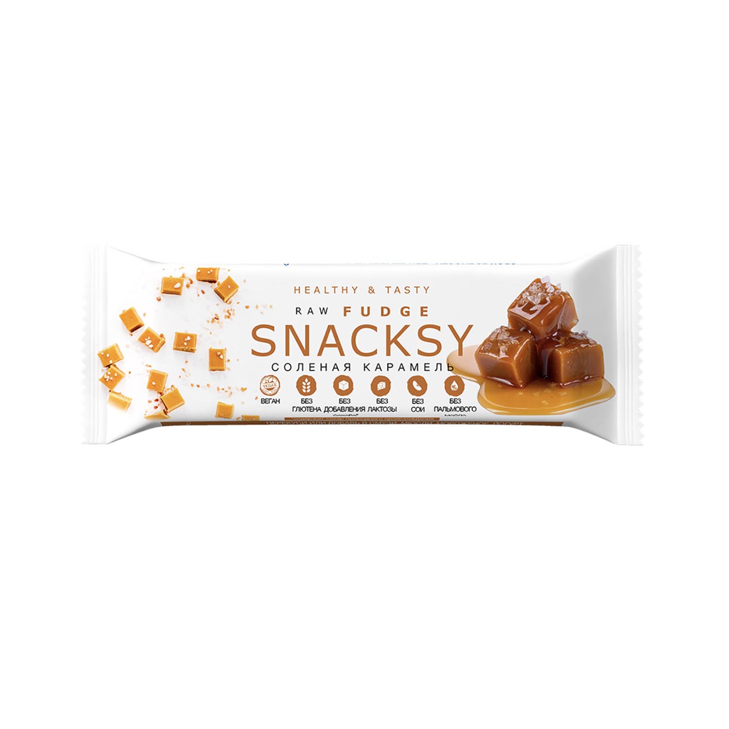 Батончик RAW FUDGE SNACKSY с соленой карамелью