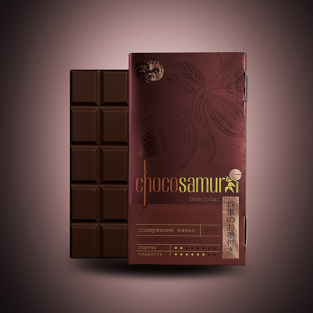 Ремесленный шоколад ChocoSamurai молочный 45%