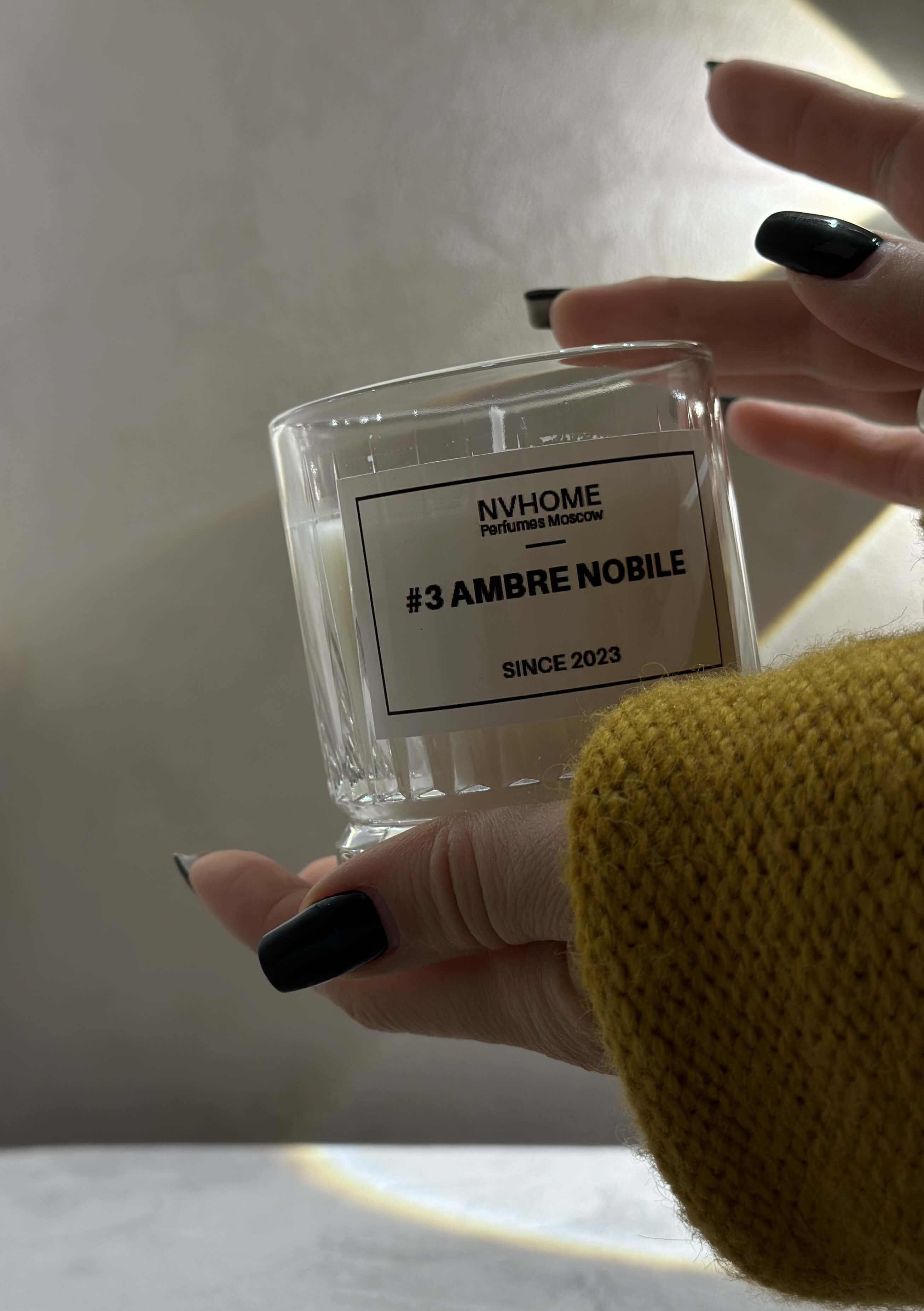Аромасвеча NVHOME Crystal - #3 Ambre Nobile
