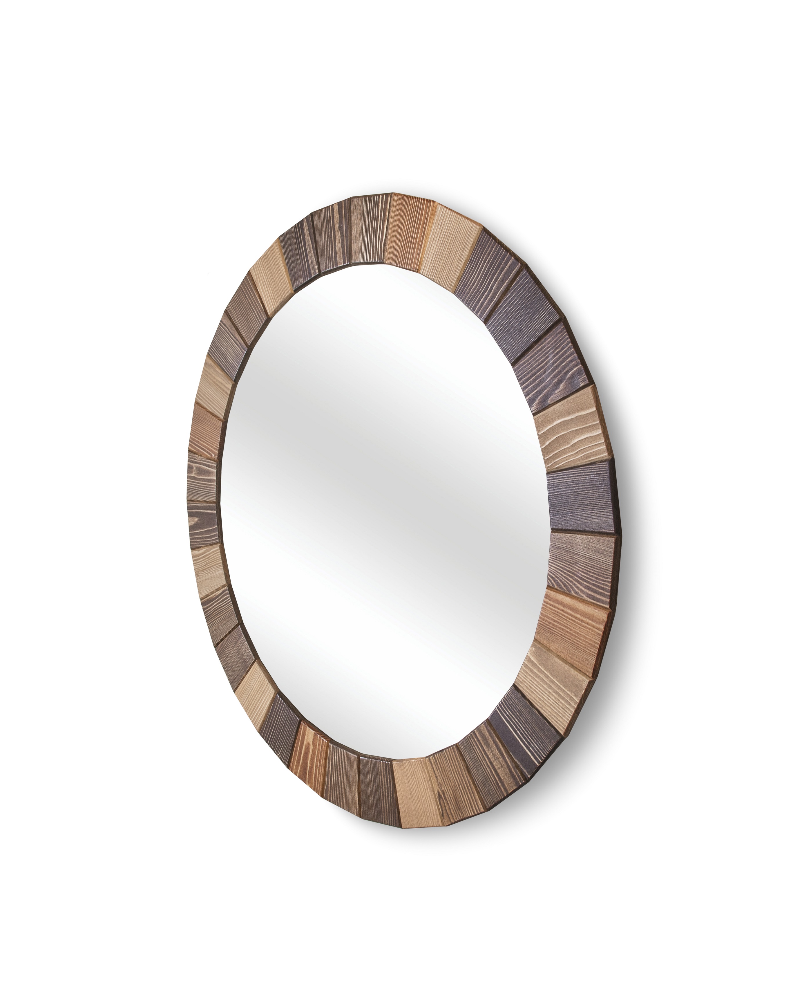 Зеркало настенное Sunny pine multicolors коричневое узкое 92 см