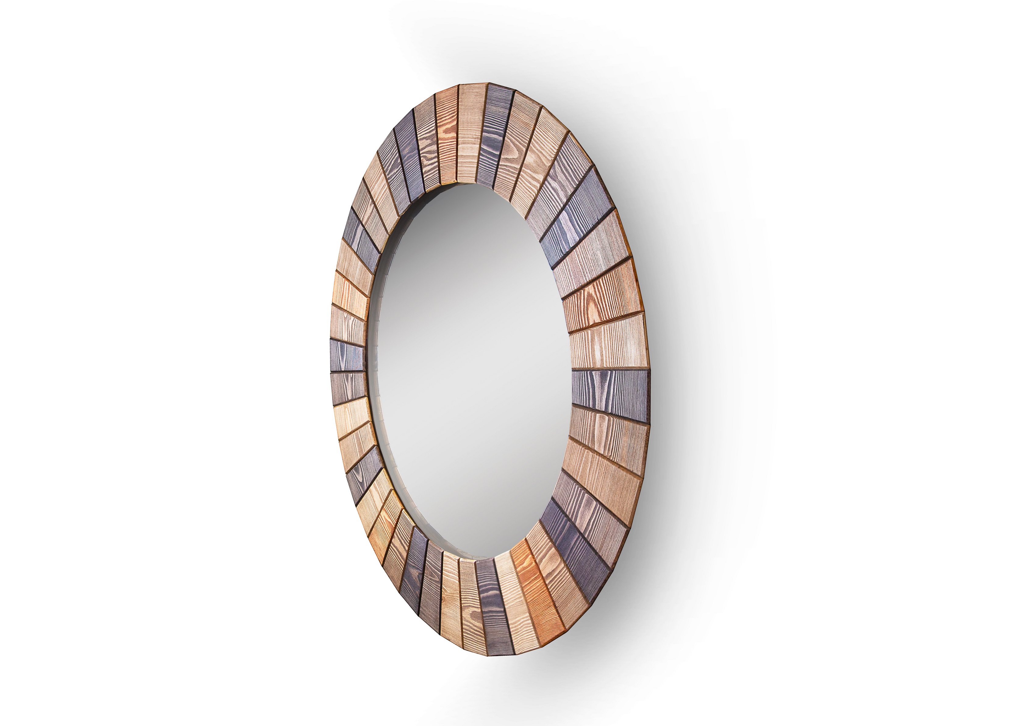Зеркало настенное Sun pine multicolors коричневое широкое 72 см