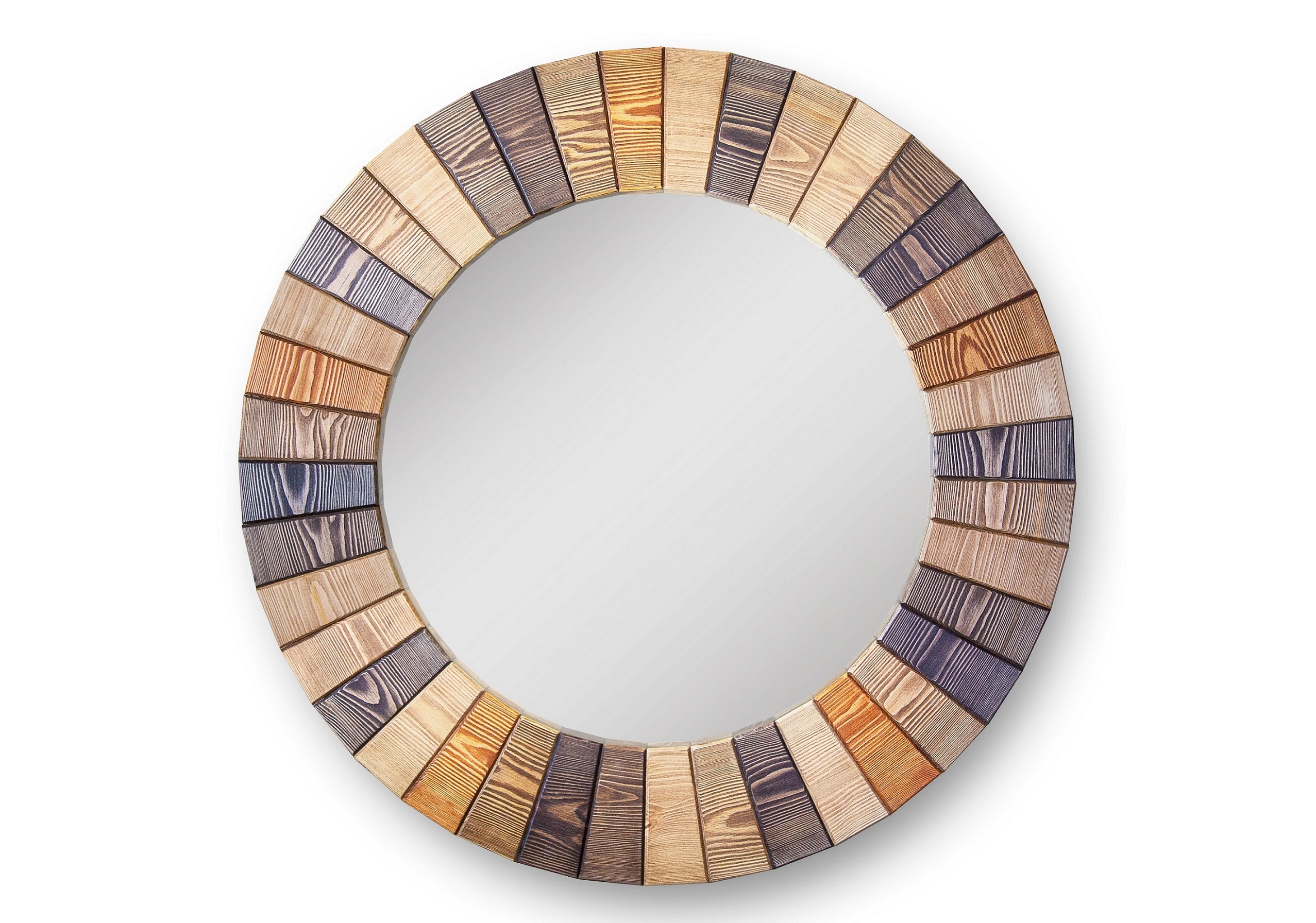 Зеркало настенное Sun pine multicolors коричневое широкое 104 см