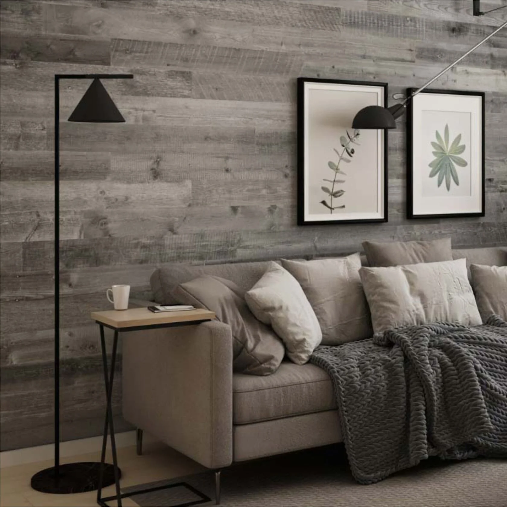 Цельноламельные стеновые панели Grey
