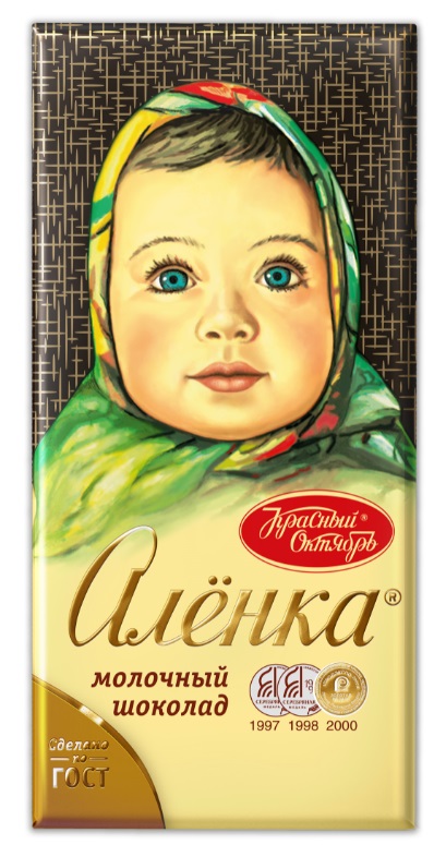 Молочный шоколад Аленка, Красный Октябрь, 90 гр.