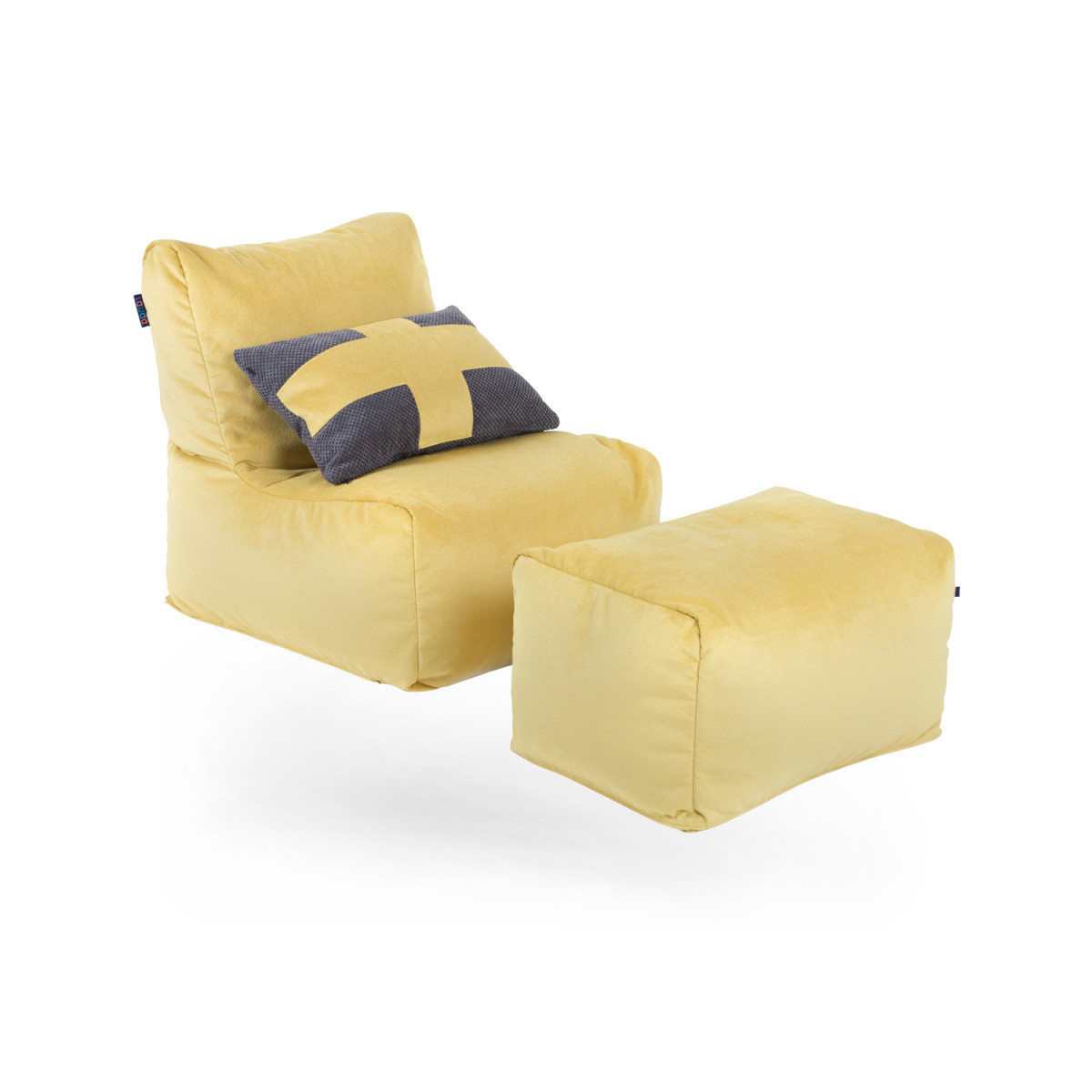 Бескаркасные кресло, пуфик и подушка Cross Seat