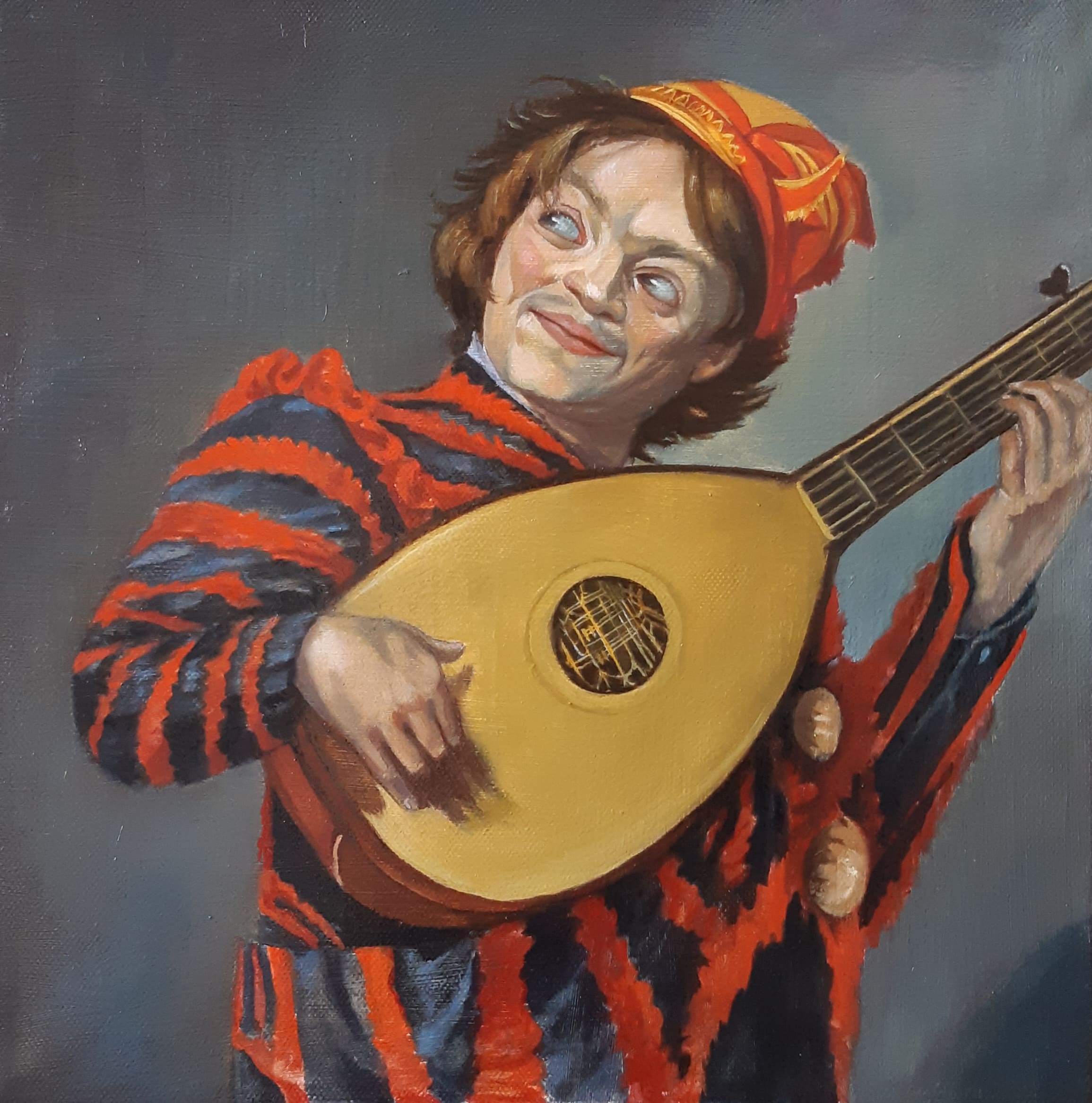 Картина маслом "Шут"