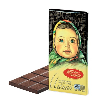 Молочный шоколад Аленка, Красный Октябрь, 90 гр.