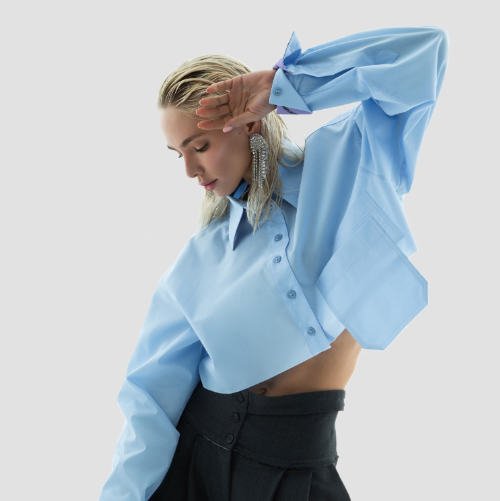 Crop Shirt Light-Blue (Рубашка)