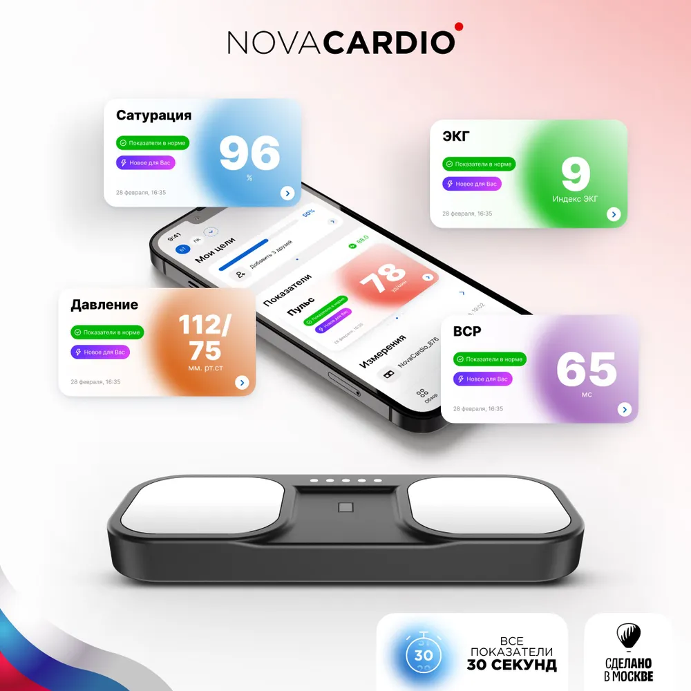 Кардиомонитор Nova Cardio - трекер здоровья сердца