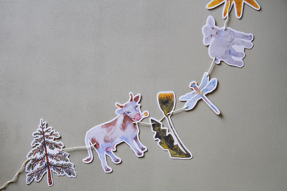 Гирлянда "Утром в деревне"