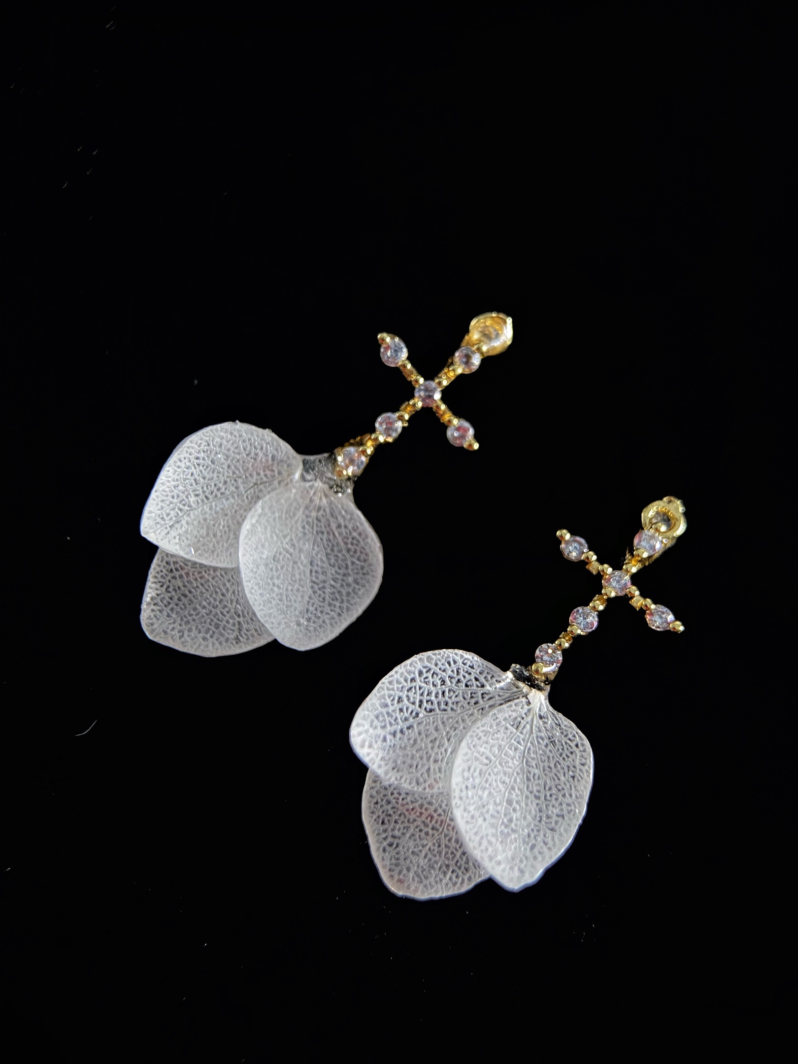 Серьги Христ из гортензии