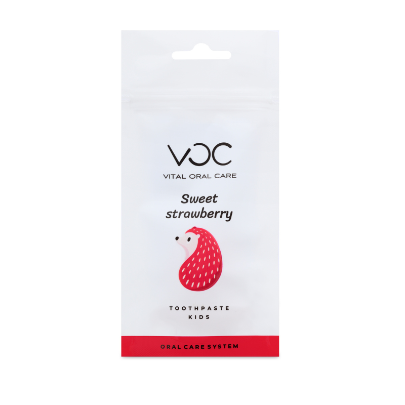 Детская зубная паста VOC F 1480 с фтором. Сладкая клубничка.