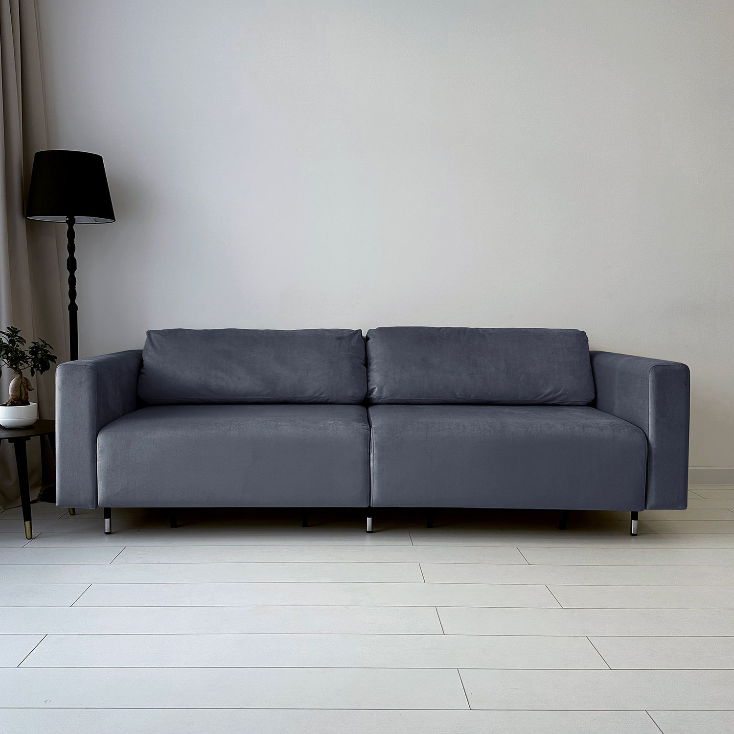 Диван-кровать Redsofa Монблан 230см серый антивандальный