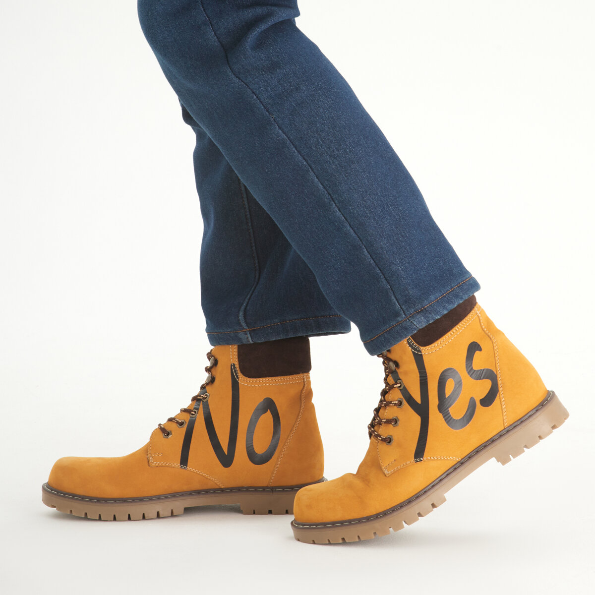 Ботинки мужские нубук CUSTOM YES-NO