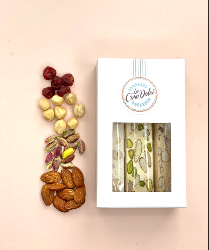 Нуга мягкая: "Torrone" миндаль, фисташка, фундук, вишня