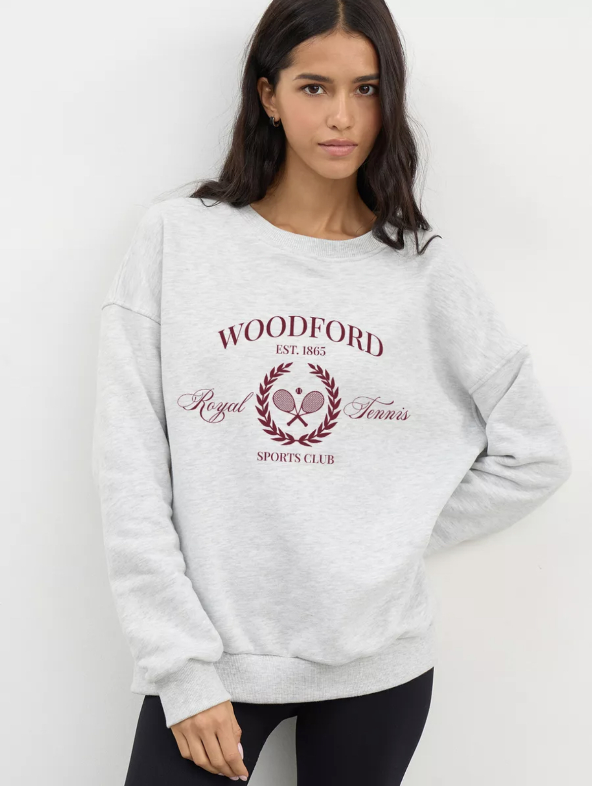 Свитшот с принтом с микроначесом