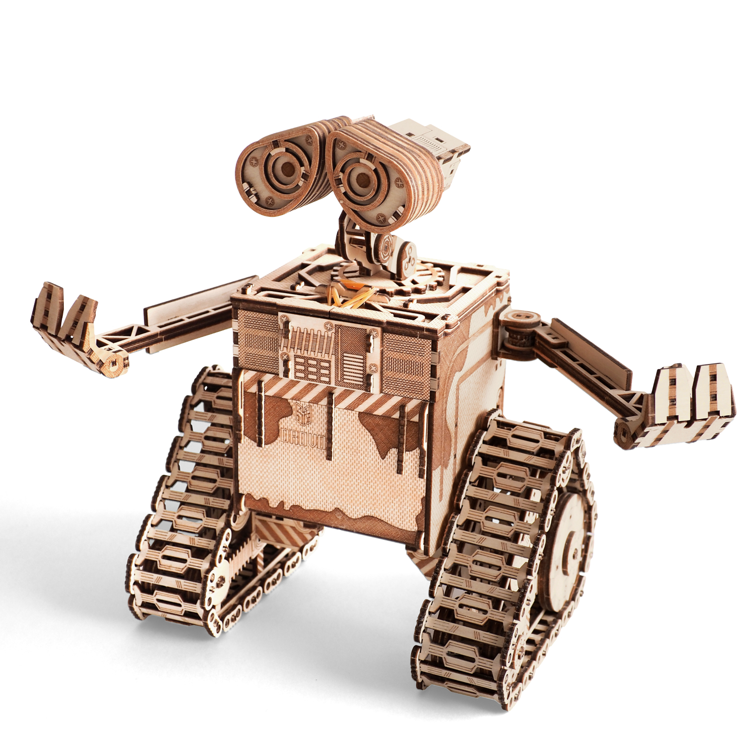 Механический деревянный конструктор DROVO Робот Drover