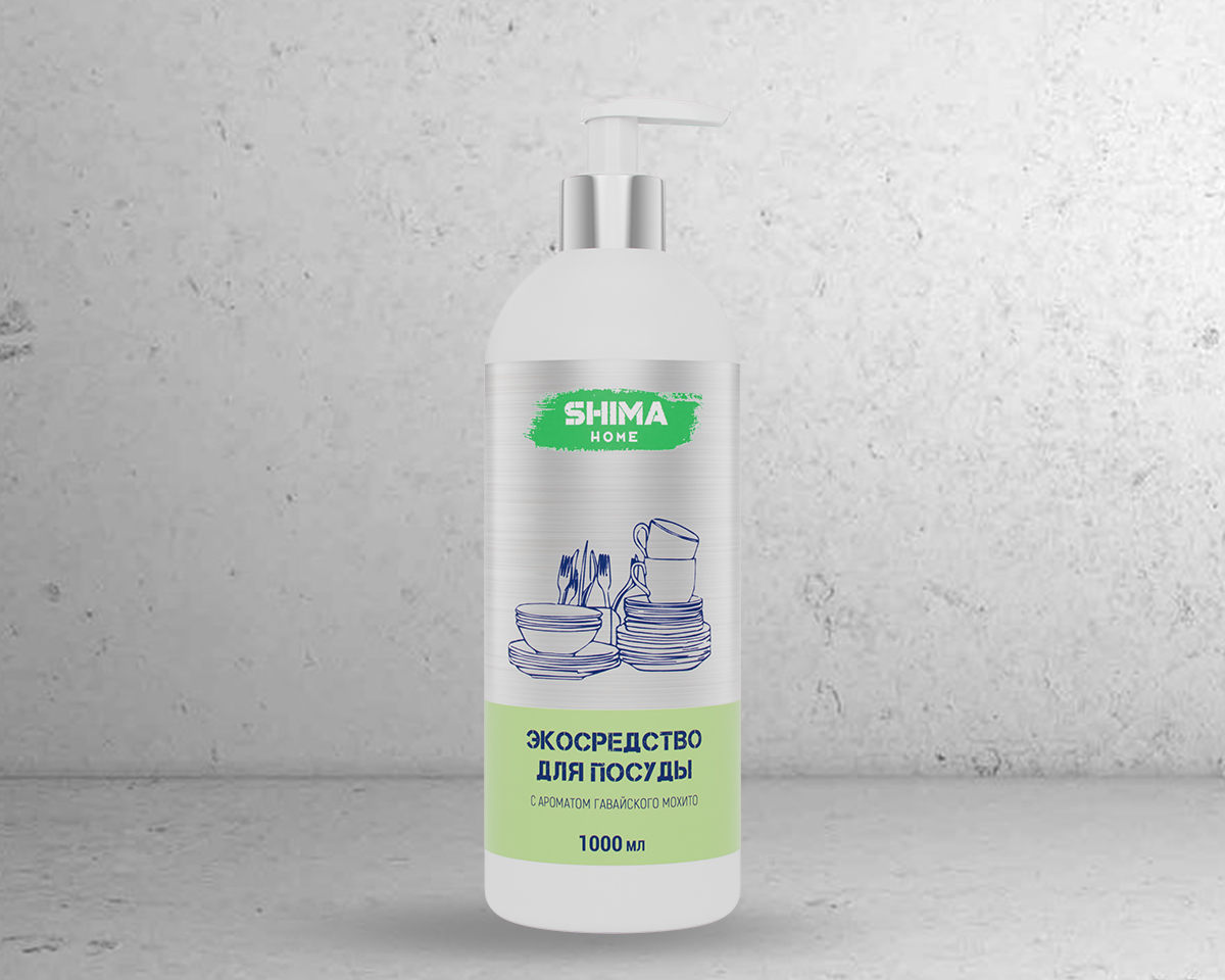 SHIMA HOME Эко средство для посуды с ароматом Гавайского мохито