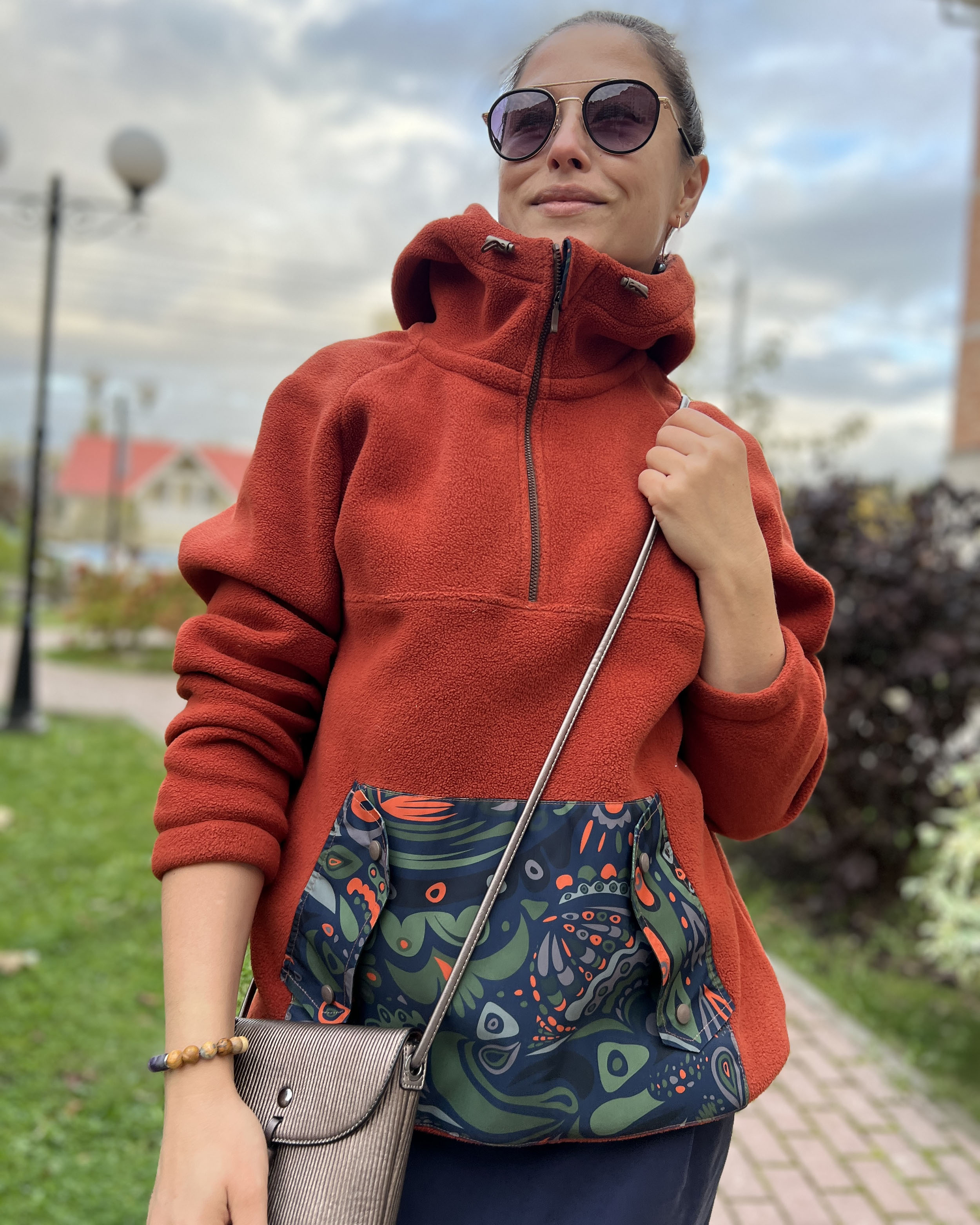 Женская флисовая толстовка Терракота